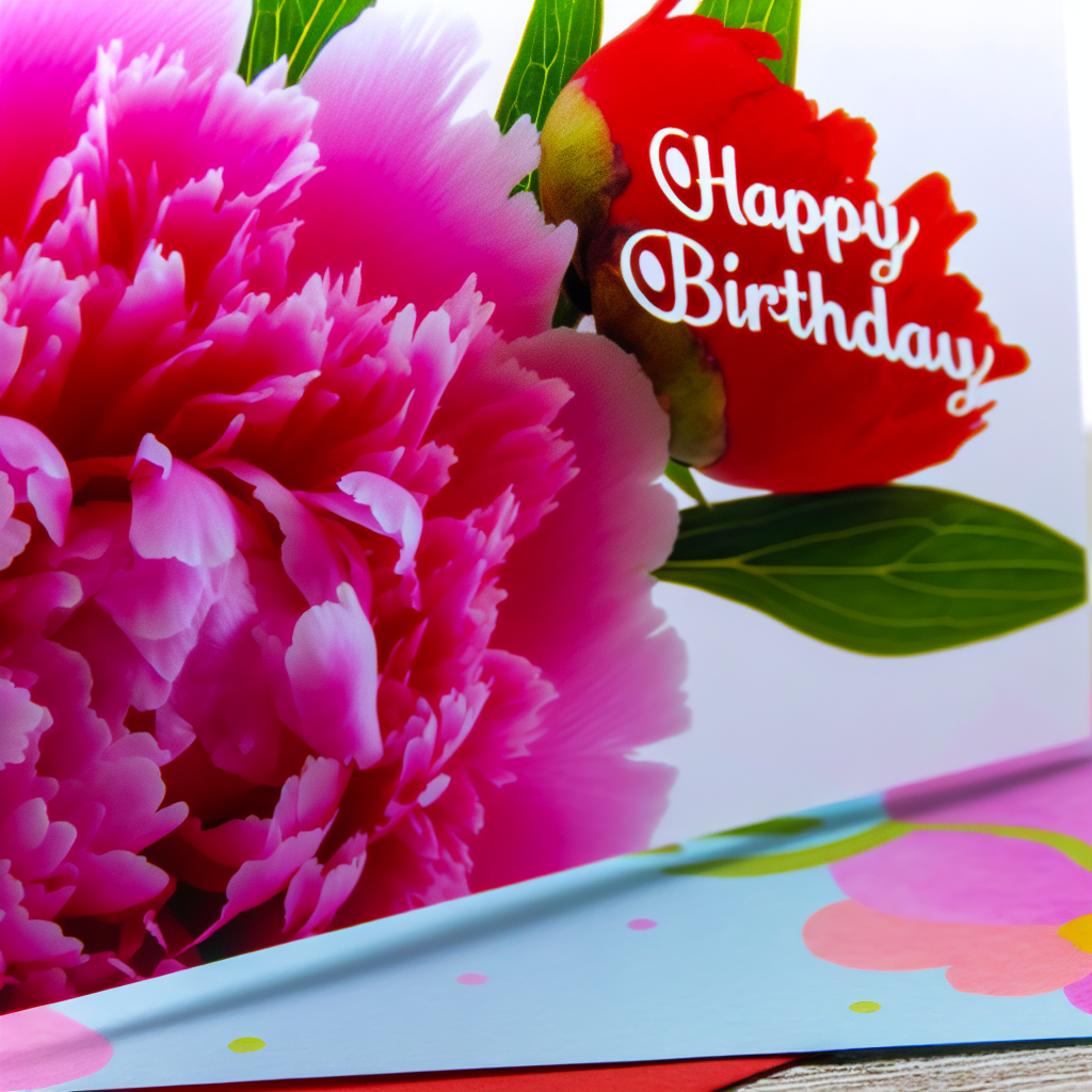 привітання з днем народження півонії