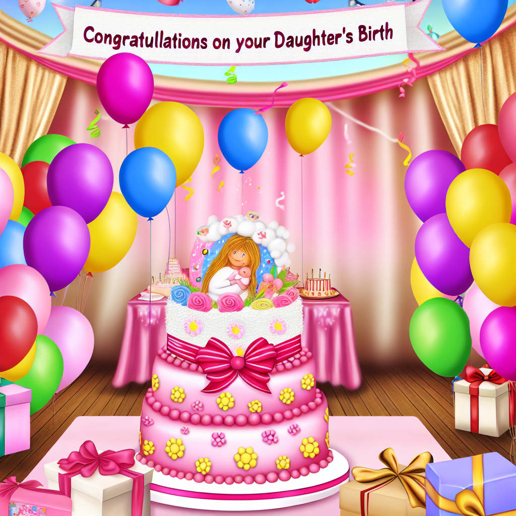 привітання з народженням доні