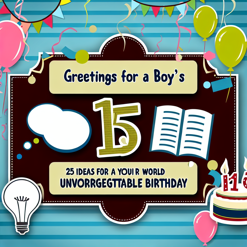 привітання з 15-річчям хлопчика своїми словами