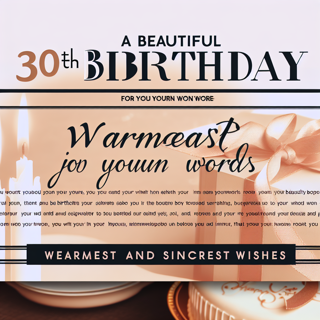 гарне привітання з 30-річчям жінці своїми словами