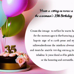 привітання з 35-річчям жінці у прозі