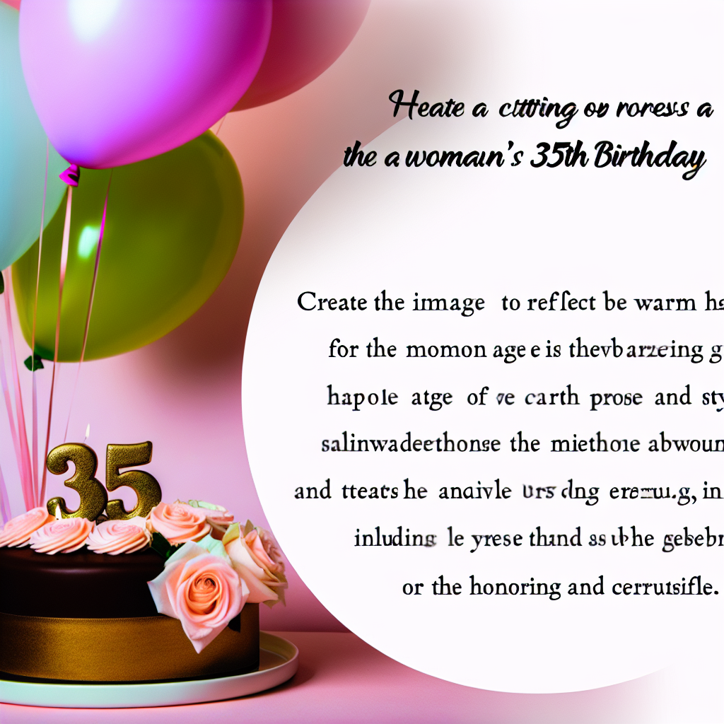 привітання з 35-річчям жінці у прозі