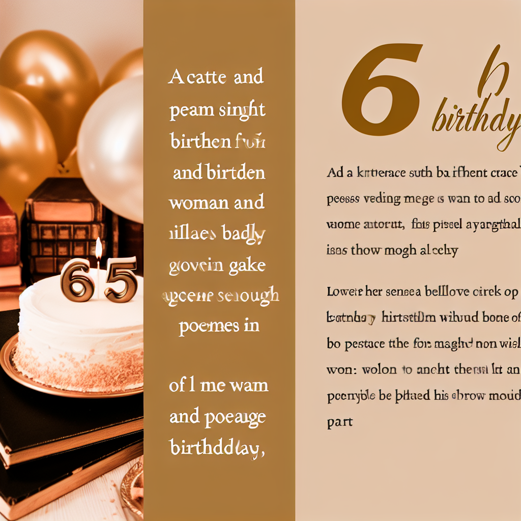 привітання з 65-річчям жінці у віршах