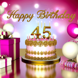 жінці 45 років гарне привітання з 45-річчям