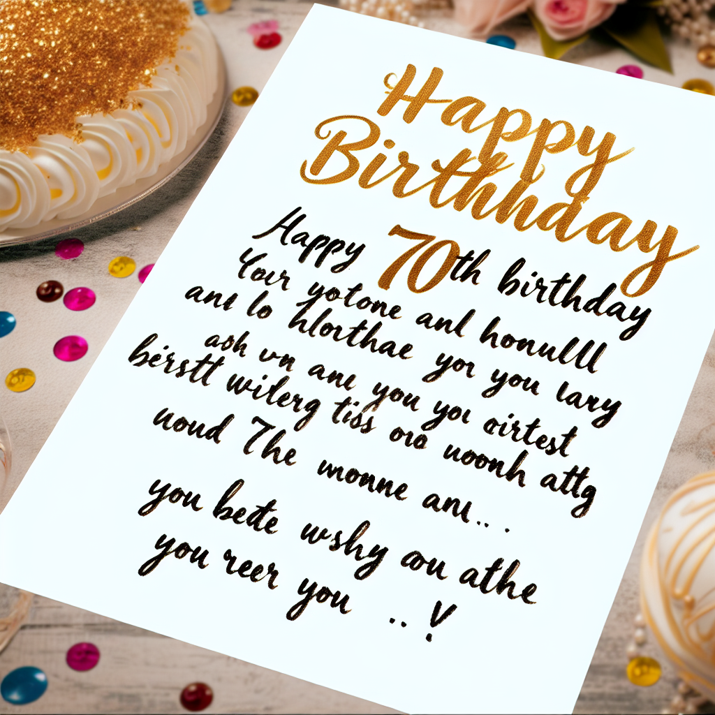 привітання з 70-річчям своїми словами жінці