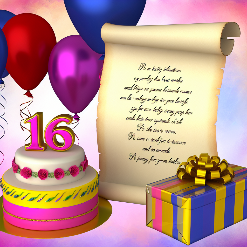 привітання з 16-річчям у віршах