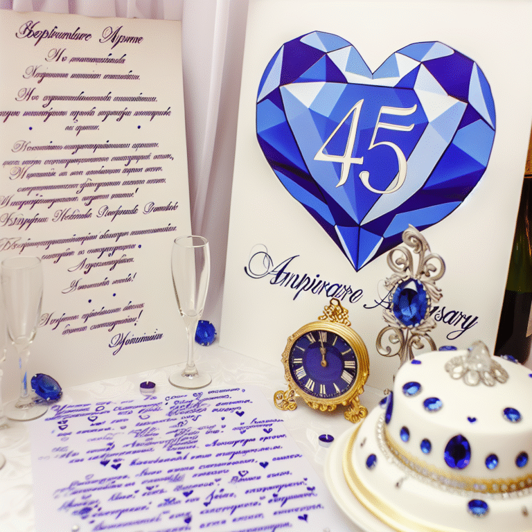 Привітання з 45 річницею весілля батькам: тексти, вірші та побажання на сапфірову годинницю