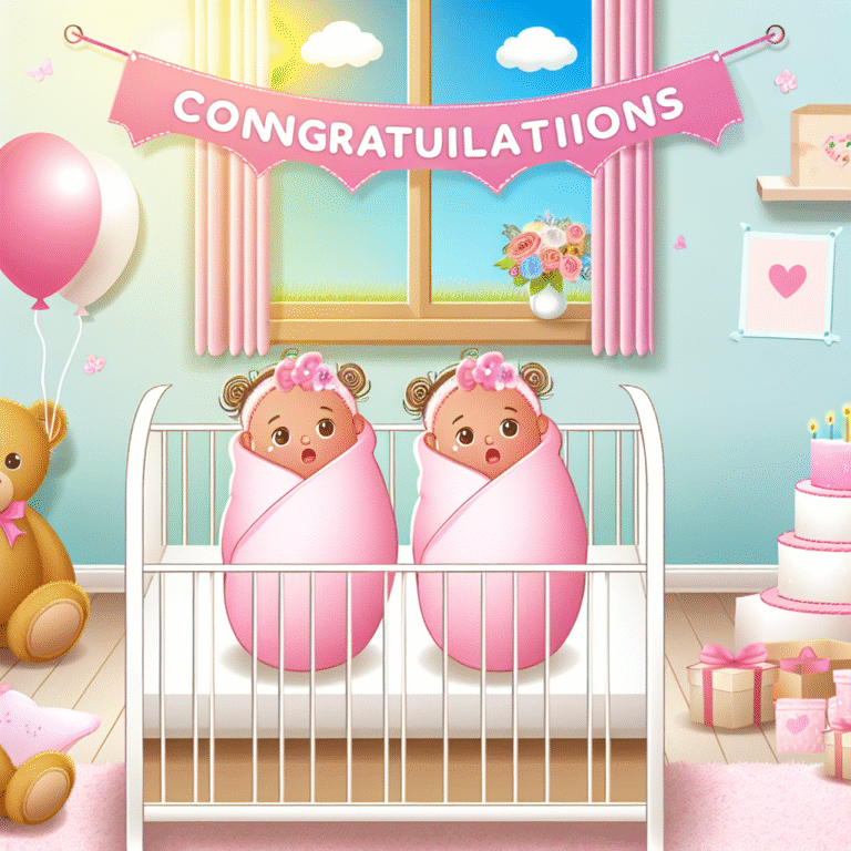 Привітання з народженням двійнят дівчаток: Як висловити свої найкращі побажання новоспеченим батькам