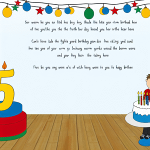 привітання з 5-річчям хлопчика своїми словами