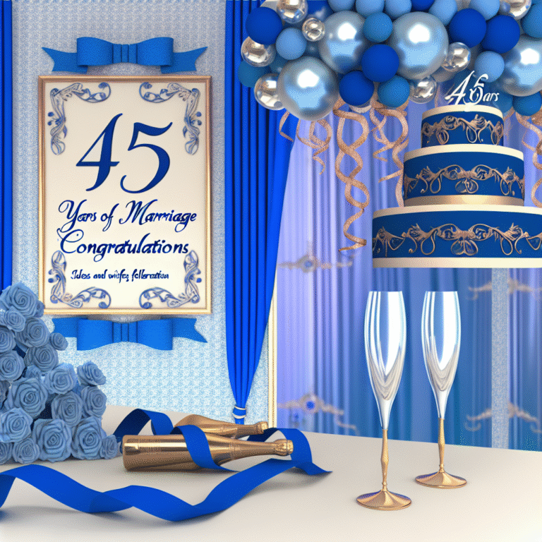 Сапфірове весілля 45 років весілля привітання: ідеї та побажання для святкування