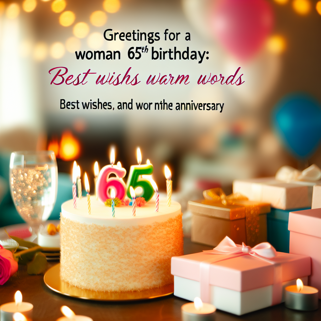 привітання з 65-річчям жінці