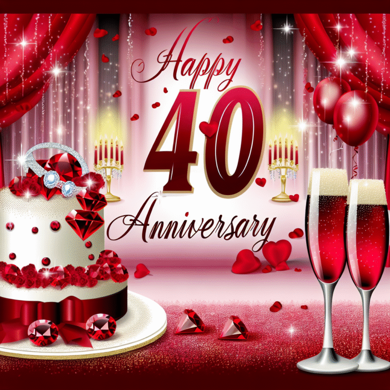 Рубінове 40 років весілля привітання: найкращі побажання та ідеї для святкування