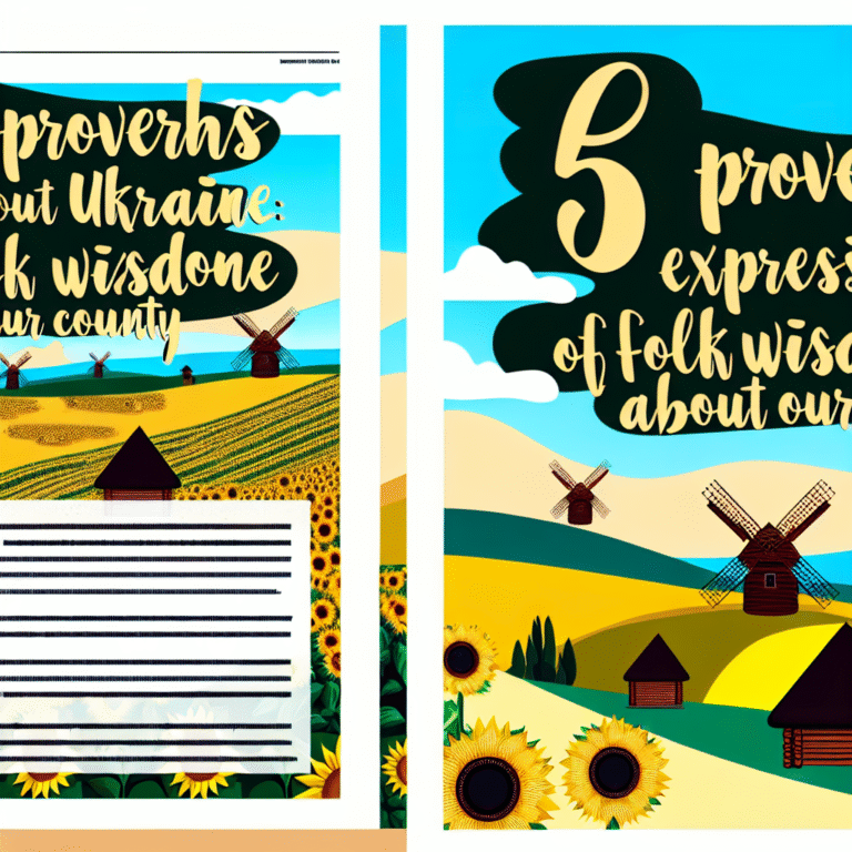 5 прислівʼя про Україну: вислів народної мудрості про нашу країну