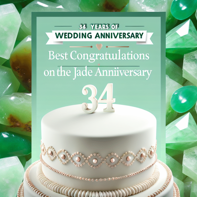 34 роки весілля привітання: найкращі побажання на нефритовий ювілей