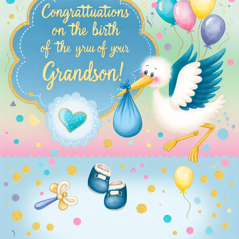 Короткі привітання з народженням онука: Щирі фрази для сімейних свят!