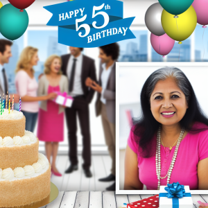 привітання з днем народження 55 жінці