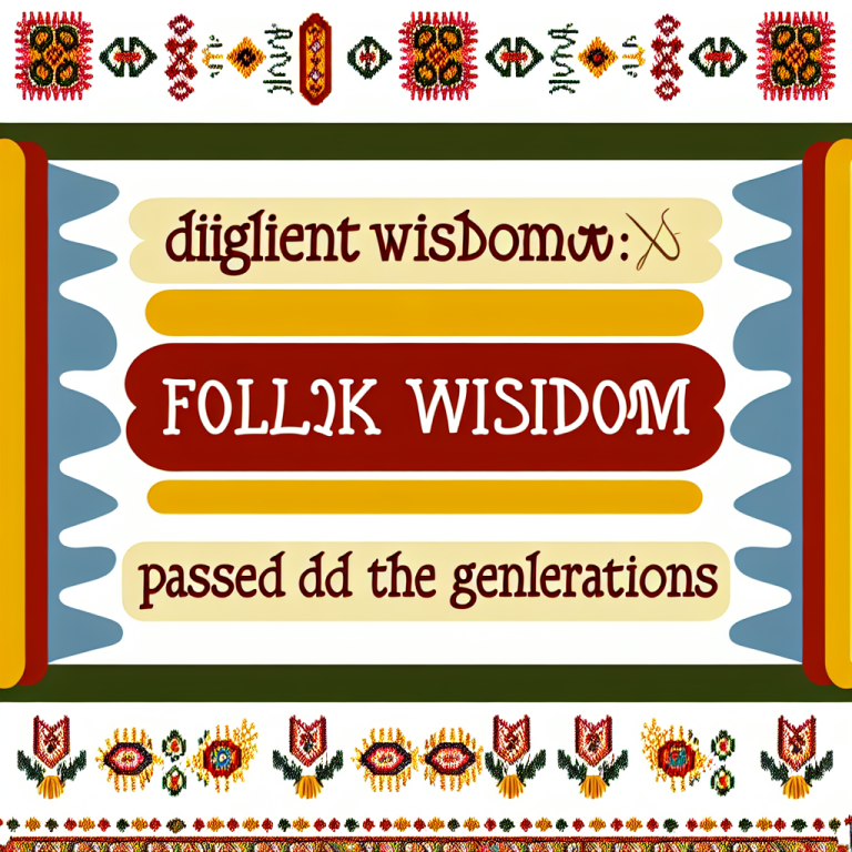 Народні прислівʼя:古古мудрість, що передавалась із покоління в покоління