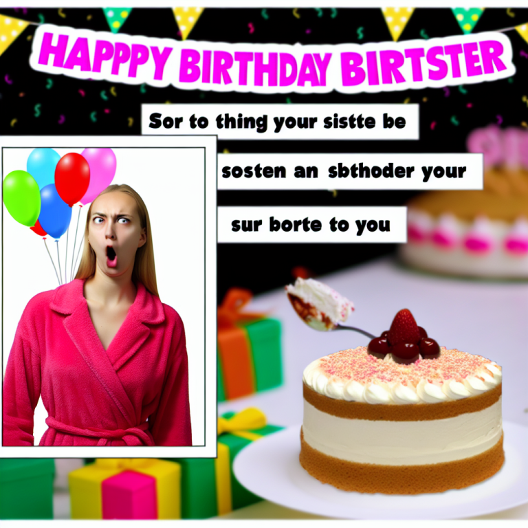Смішні привітання з днем народження сестрі: Найкращі ідеї для святкового настрою!
