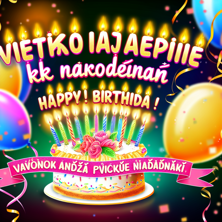 Привітання з днем народження на словацькій мові: Найкращі побажання для вашого свята
