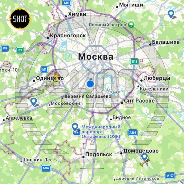 Вночі безпілотники атакували Москву: в двох аеропортах ввели план «Ковёр»