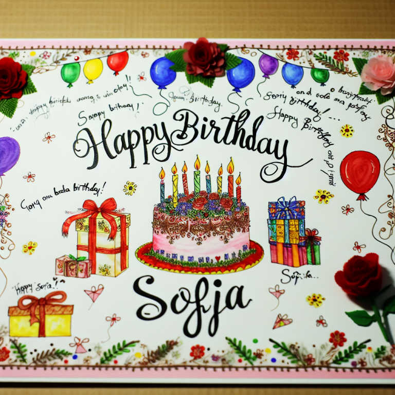 Привітання з днем народження Софія: Особливі побажання для незабутнього свята!