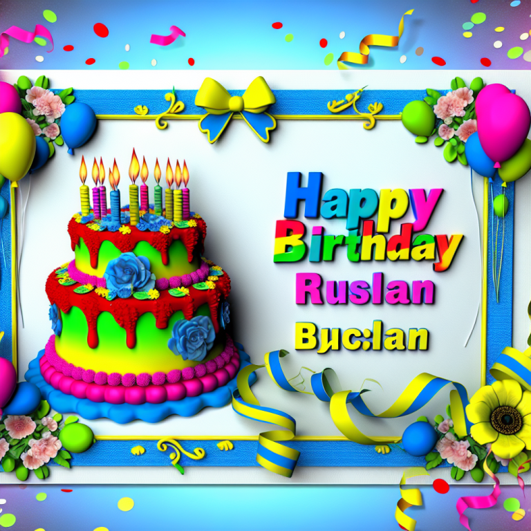 Привітання з днем народження Руслан: Яскраві ідеї для особливого святкування!