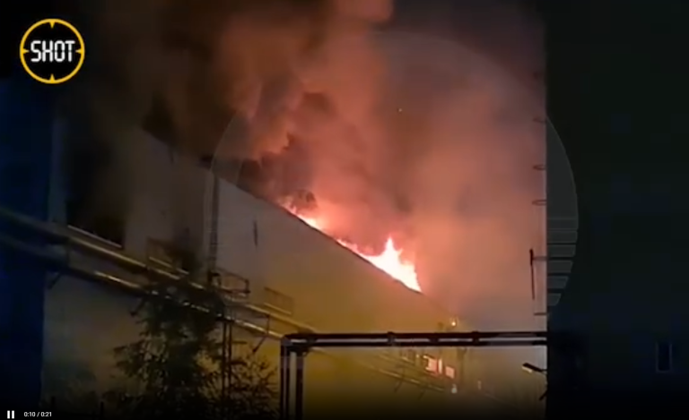У російському Підмосков’ї на складі матраців сталася масштабна пожежа